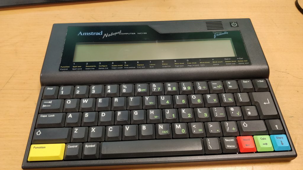 Amstrad NC100 with Mike